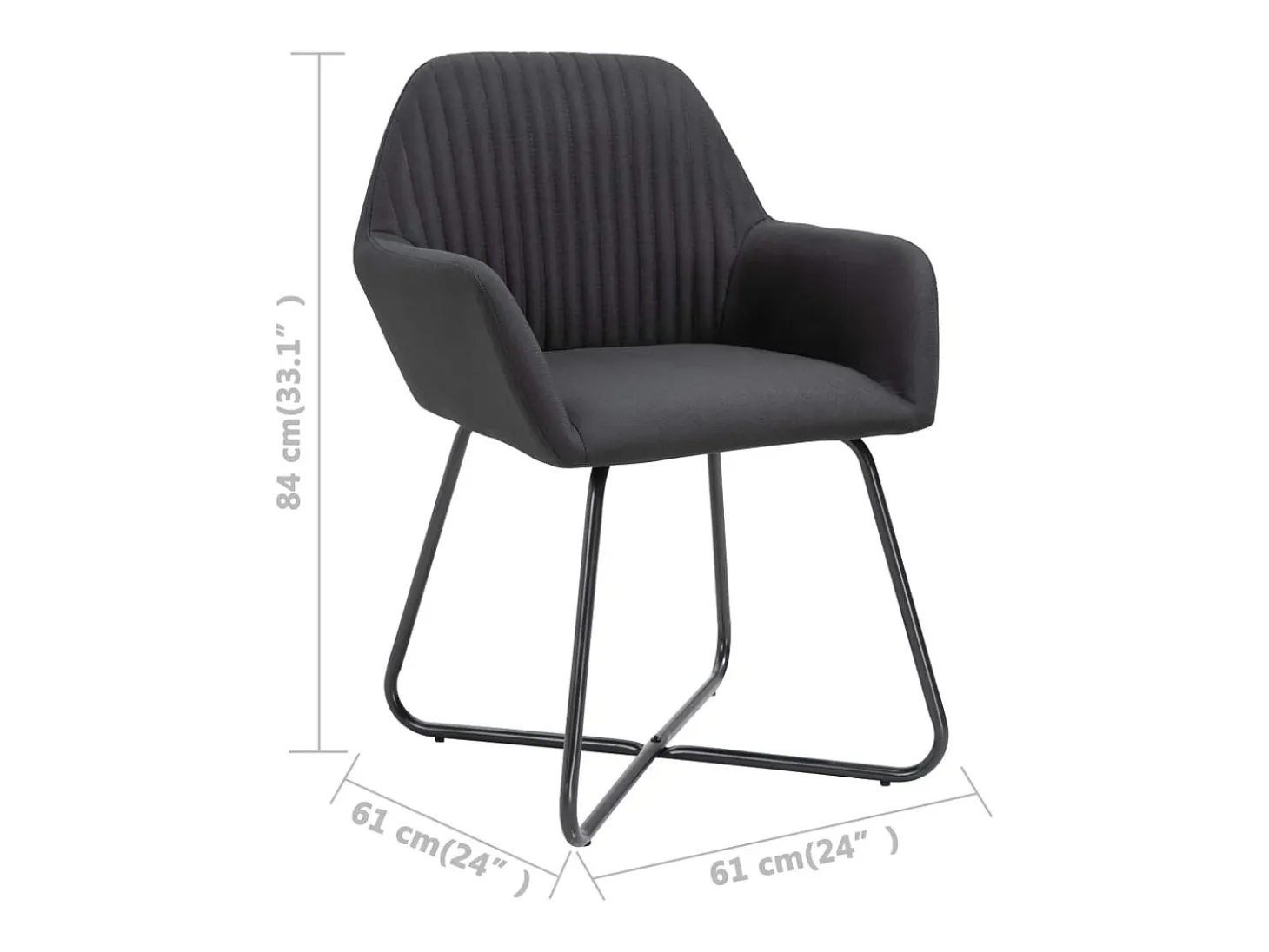 Sillas de comedor giratorias 6 unidades tela negras