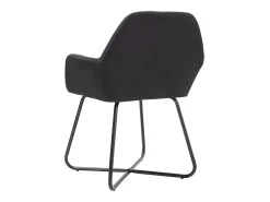 Sillas de comedor giratorias 6 unidades tela negras