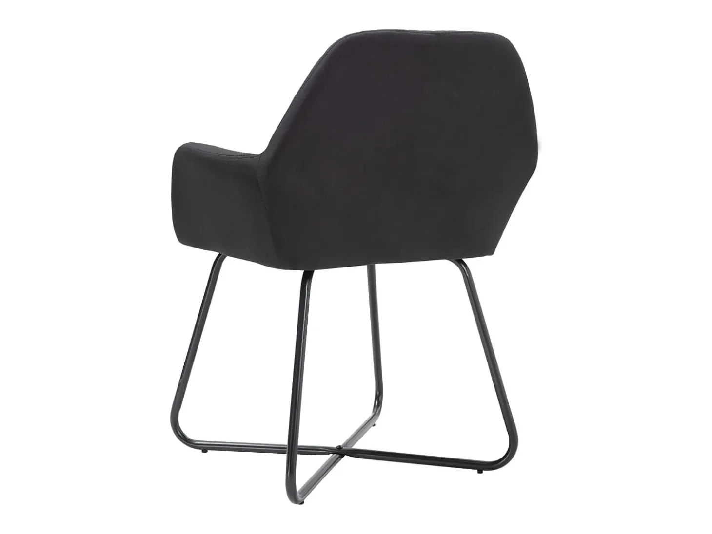 Sillas de comedor giratorias 6 unidades tela negras