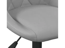 Sillas de comedor giratorias 6 unidades de terciopelo gris claro