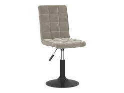 Sillas de comedor giratorias 6 unidades de terciopelo gris claro