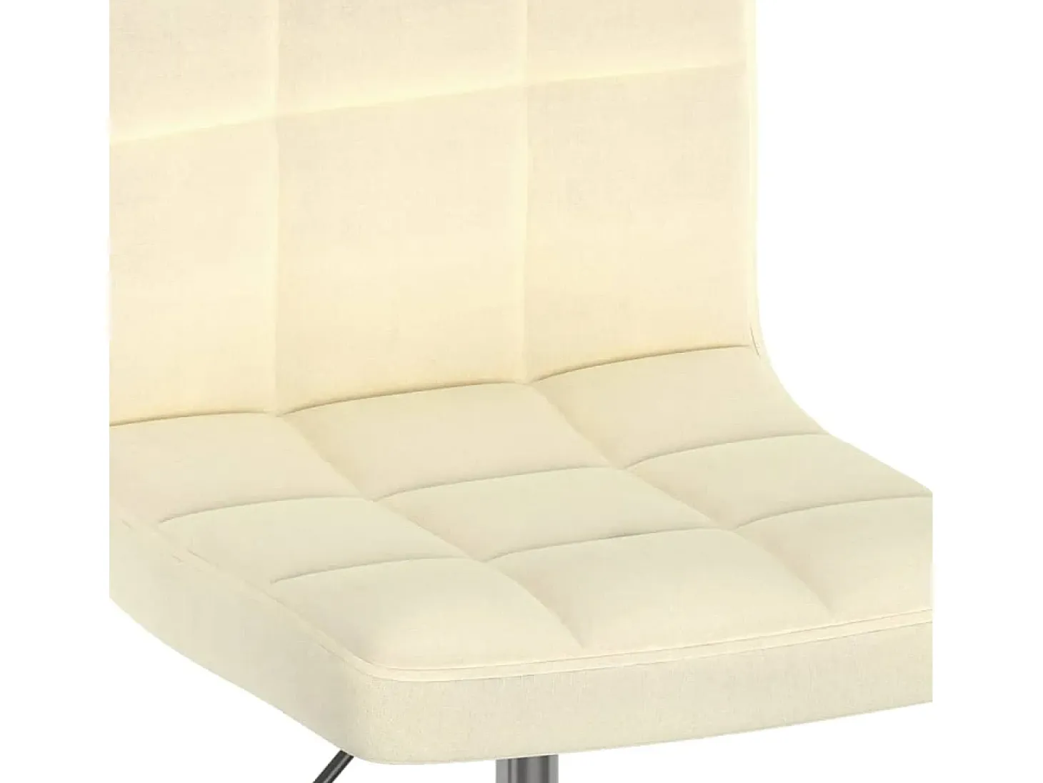 Sillas de comedor giratorias 6 unidades tela crema