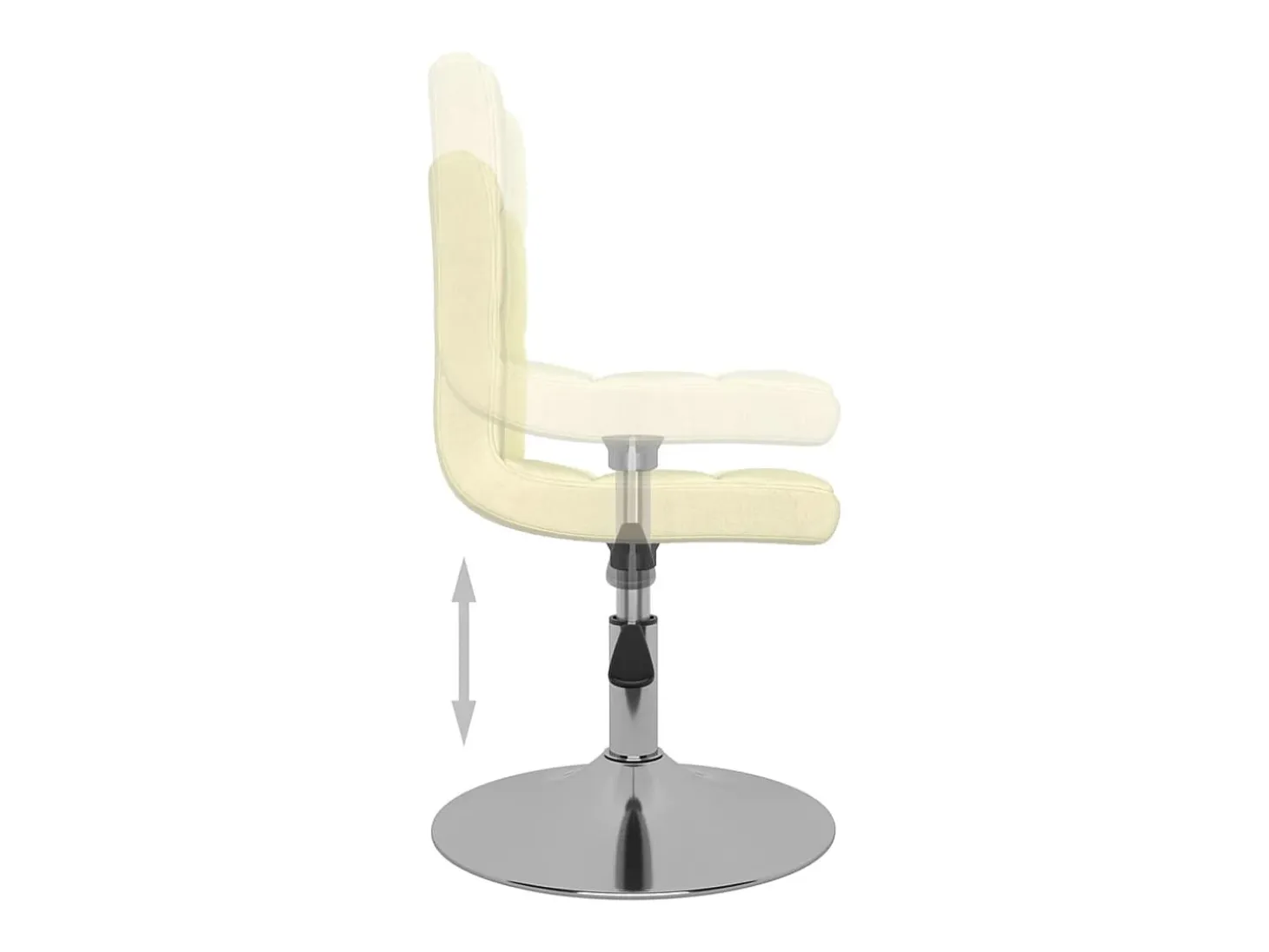 Sillas de comedor giratorias 6 unidades tela crema
