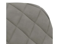 Sillas de comedor giratorias 2 unidades de terciopelo gris claro