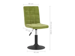 Sillas de comedor giratorias 4 unidades de terciopelo verde claro