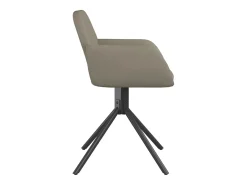 Sillas de comedor giratorias 2 unidades de terciopelo gris claro