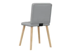 Sillas de comedor giratorias 2 unidades tela gris claro