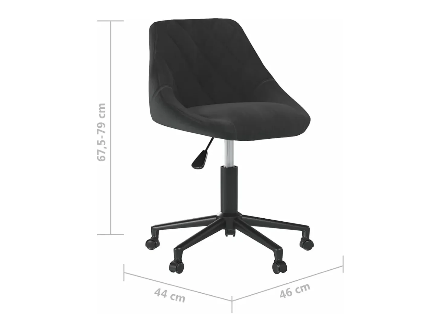 Sillas de comedor giratorias 4 unidades terciopelo negro