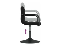Sillas de comedor giratorias 4 unidades terciopelo negro