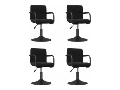 Sillas de comedor giratorias 4 unidades terciopelo negro