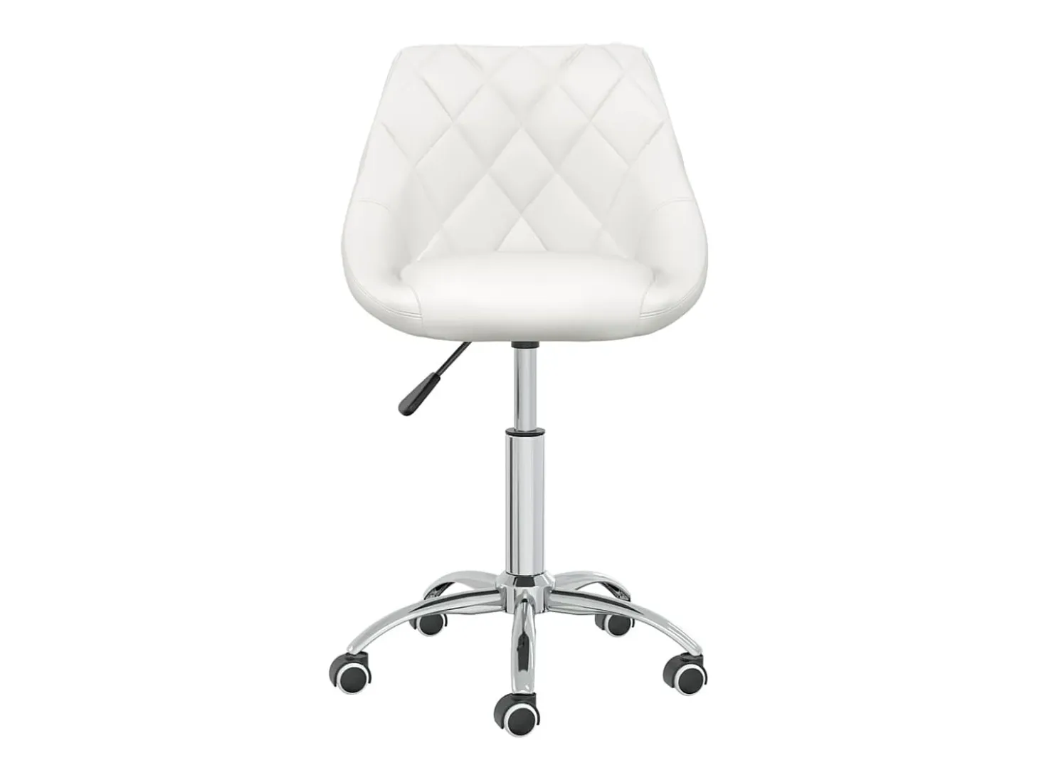 Sillas de comedor giratorias 2 unidades cuero sintético blanco