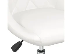 Sillas de comedor giratorias 2 unidades cuero sintético blanco