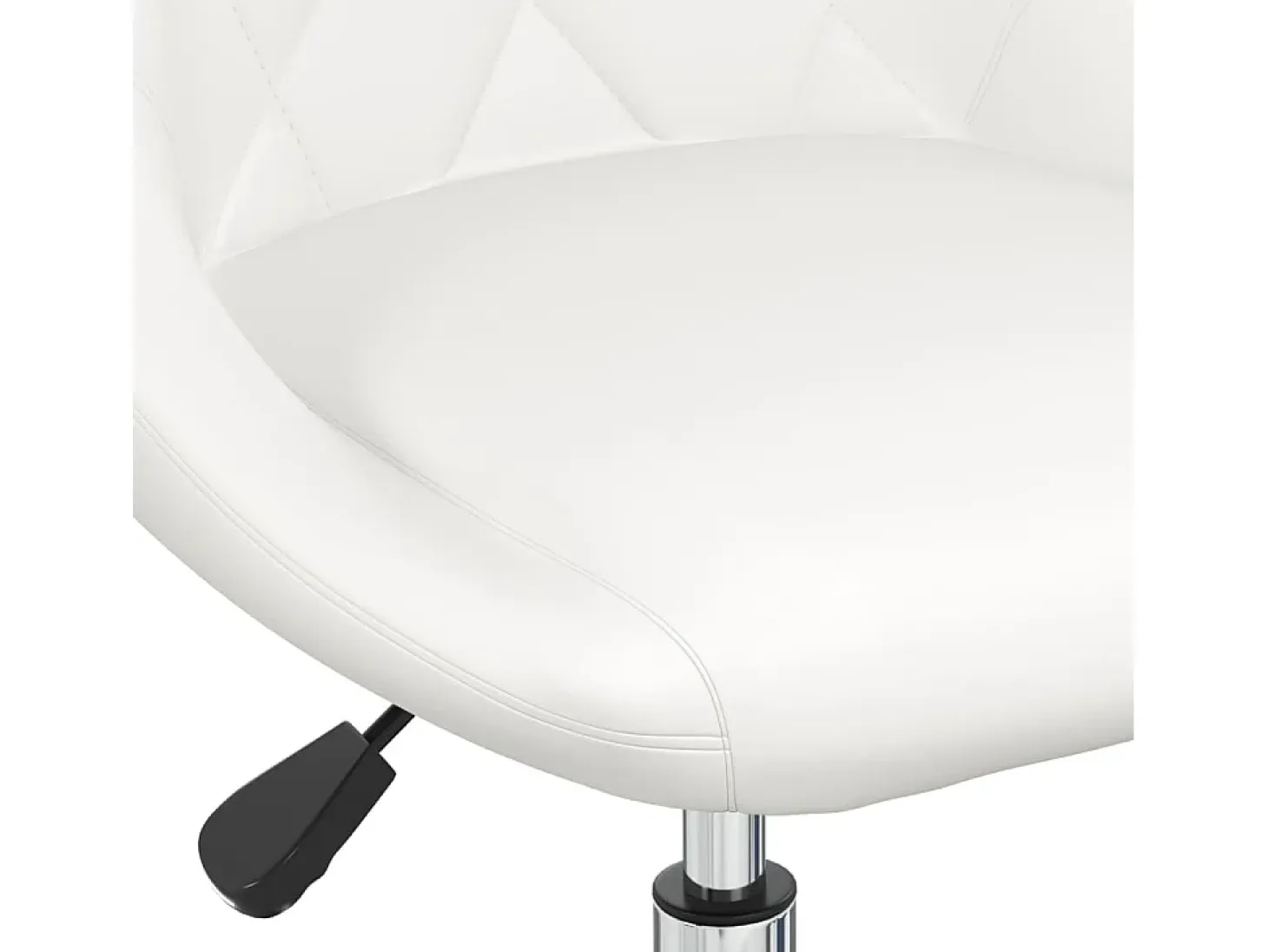 Sillas de comedor giratorias 2 unidades cuero sintético blanco