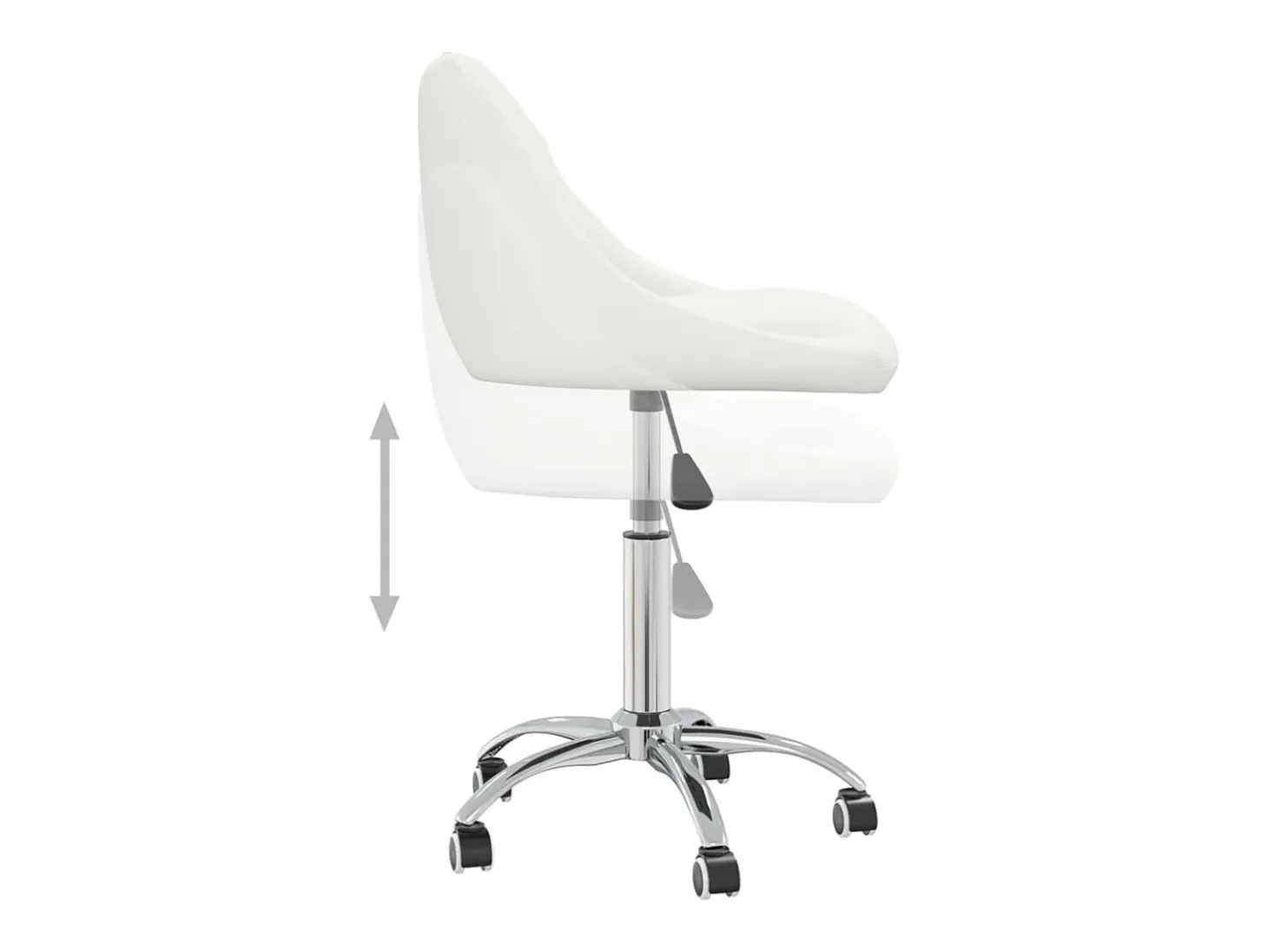 Sillas de comedor giratorias 2 unidades cuero sintético blanco