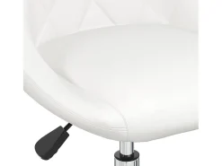 Sillas de comedor giratorias 4 unidades cuero sintético blanco