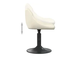 Sillas de comedor giratorias 2 unidades terciopelo crema
