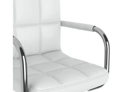 Sillas de comedor giratorias 6 unidades cuero sintético blanco