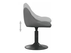 Sillas de comedor giratorias 2 unidades terciopelo gris oscuro