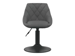 Sillas de comedor giratorias 2 unidades terciopelo gris oscuro