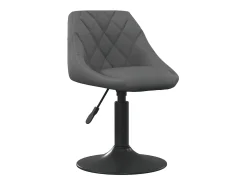 Sillas de comedor giratorias 2 unidades terciopelo gris oscuro