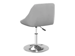 Sillas de comedor giratorias 4 unidades terciopelo gris claro