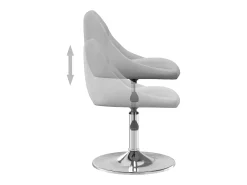 Sillas de comedor giratorias 2 uds de terciopelo gris claro