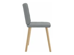 Sillas de comedor giratorias 2 unidades tela gris claro