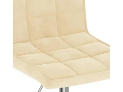 Sillas de comedor giratorias 6 unidades terciopelo crema