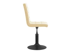 Sillas de comedor giratorias 6 unidades terciopelo crema