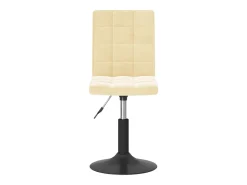Sillas de comedor giratorias 6 unidades terciopelo crema