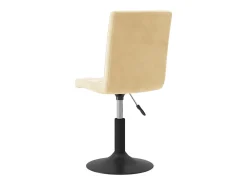Sillas de comedor giratorias 6 unidades terciopelo crema