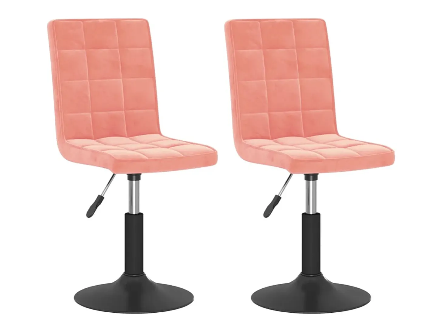 Sillas de comedor giratorias 2 unidades de terciopelo rosa