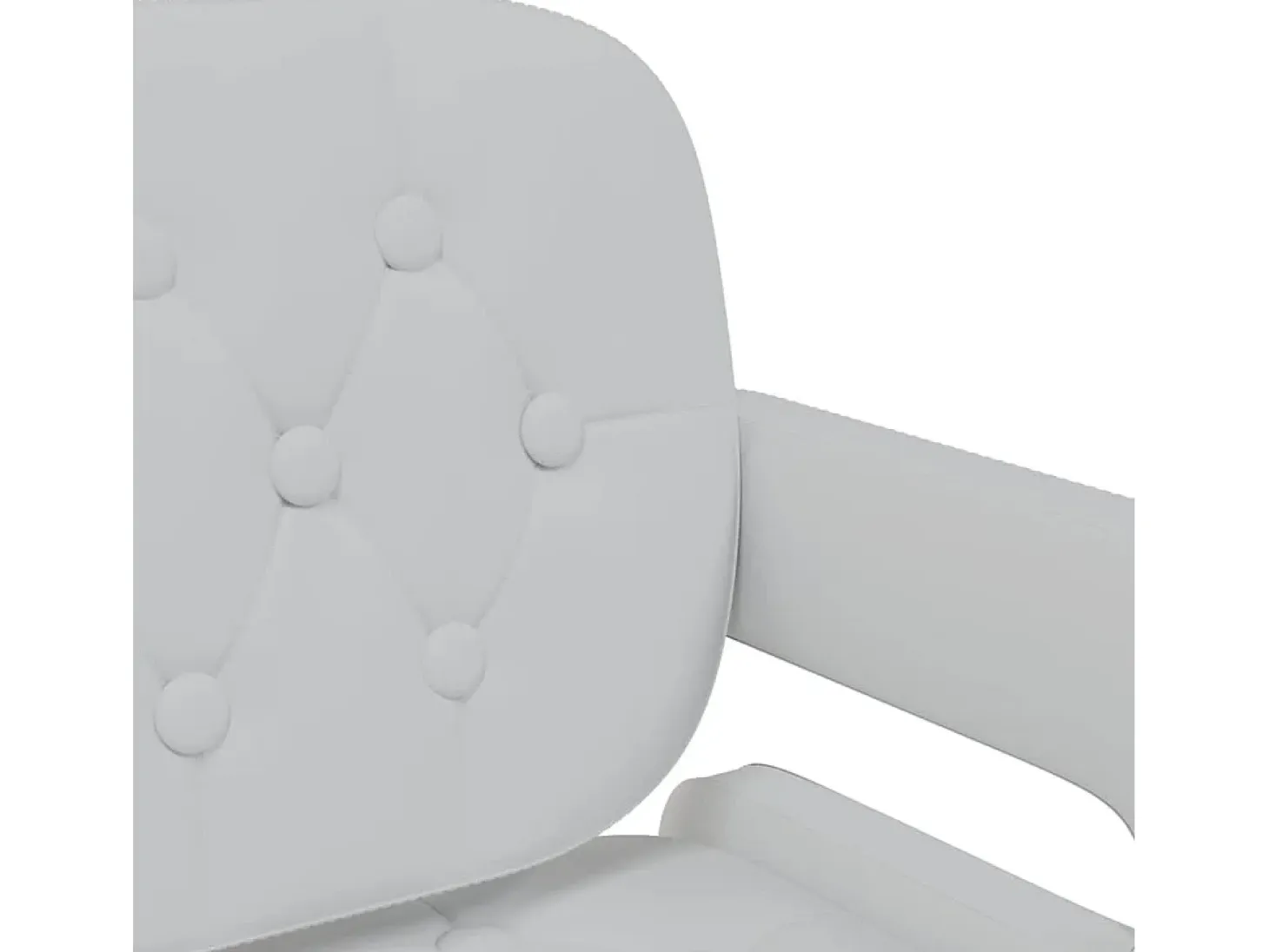 Sillas de comedor giratorias 2 unidades cuero sintético blanco