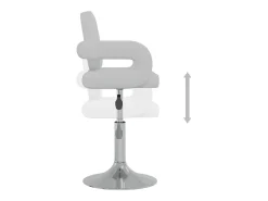 Sillas de comedor giratorias 2 unidades cuero sintético blanco