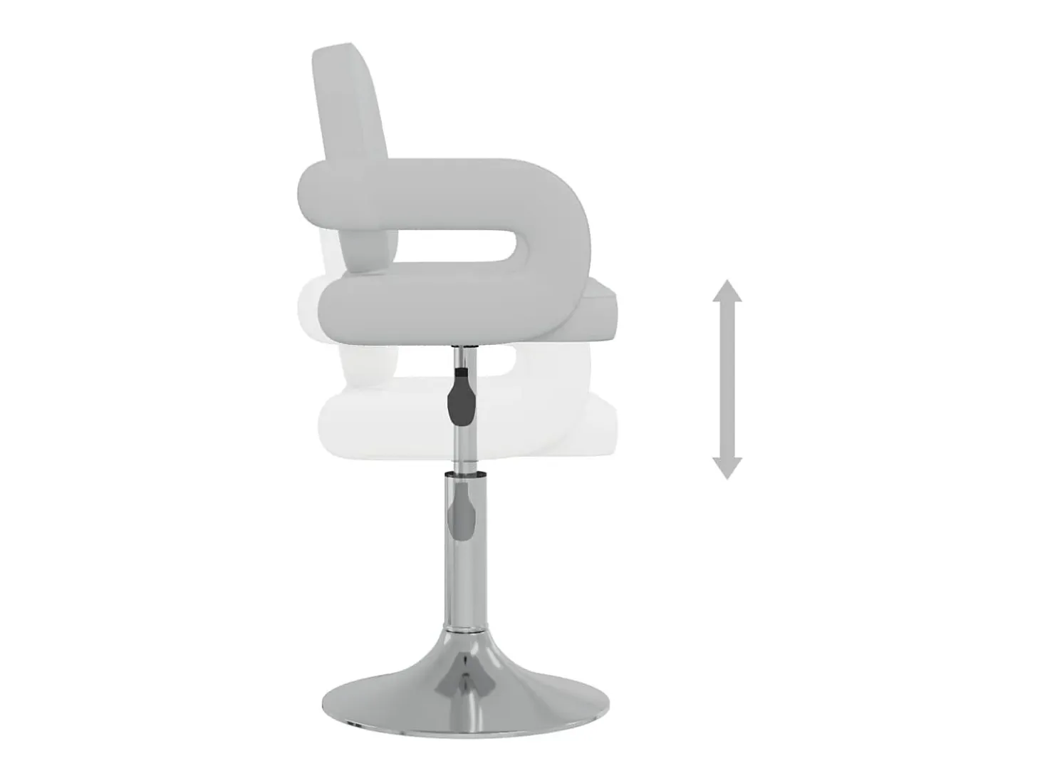Sillas de comedor giratorias 2 unidades cuero sintético blanco