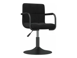 Sillas de comedor giratorias 2 unidades terciopelo negro