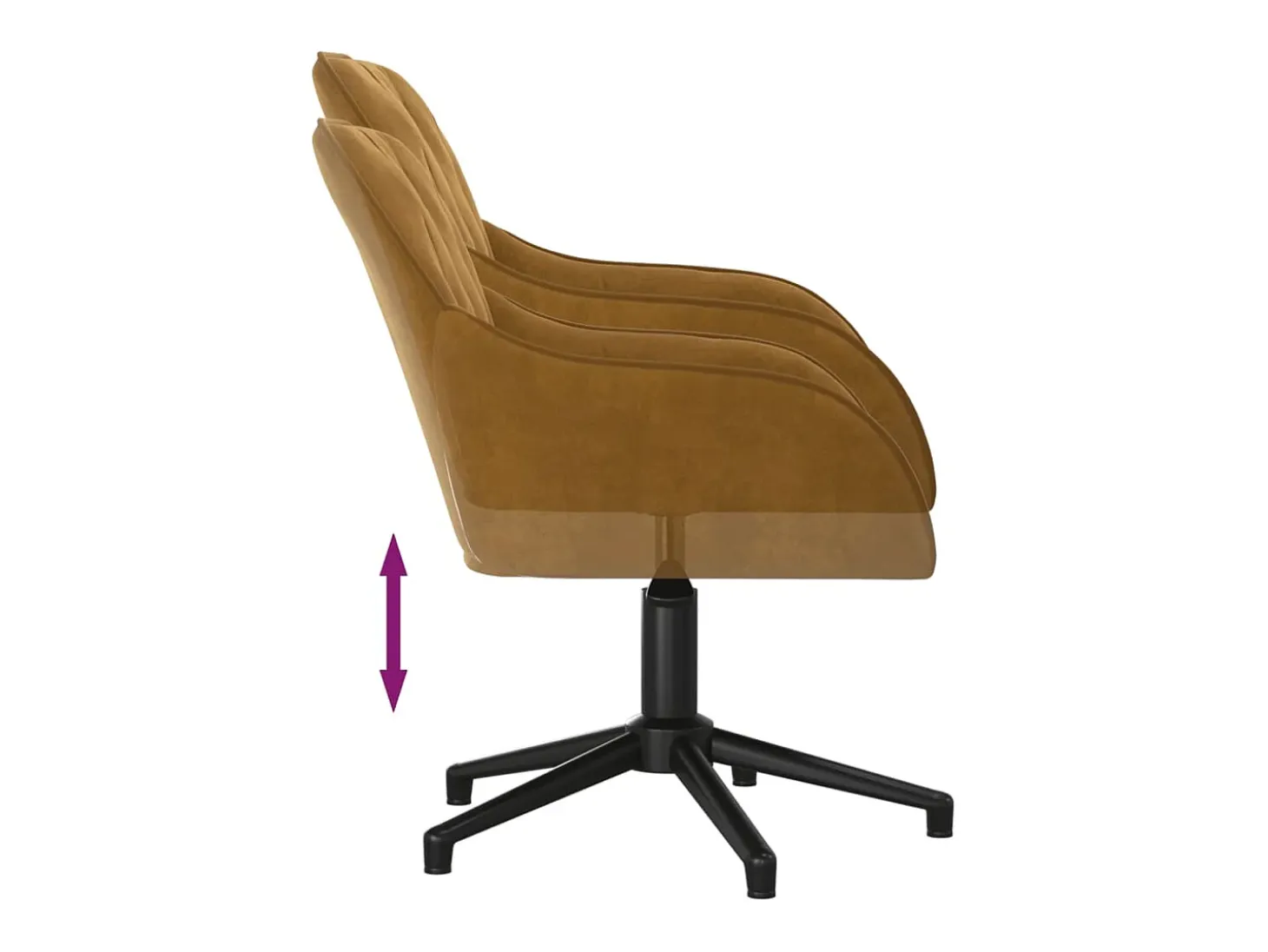 Sillas de comedor giratorias 2 unidades terciopelo marrón