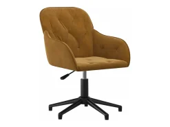 Sillas de comedor giratorias 2 unidades terciopelo marrón