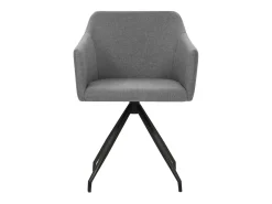 Sillas de comedor giratorias 2 unidades tela gris claro