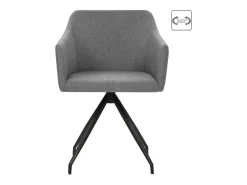 Sillas de comedor giratorias 2 unidades tela gris claro