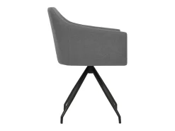 Sillas de comedor giratorias 2 unidades tela gris claro