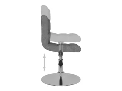 Sillas de comedor giratorias 4 unidades tela gris claro