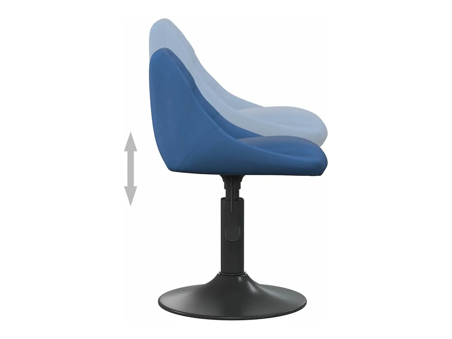Sillas de comedor giratorias 6 unidades terciopelo azul