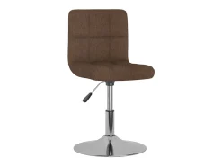 Sillas de comedor giratorias 6 unidades tela marrón
