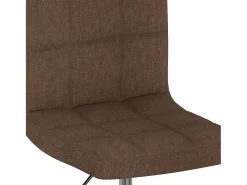 Sillas de comedor giratorias 6 unidades tela marrón