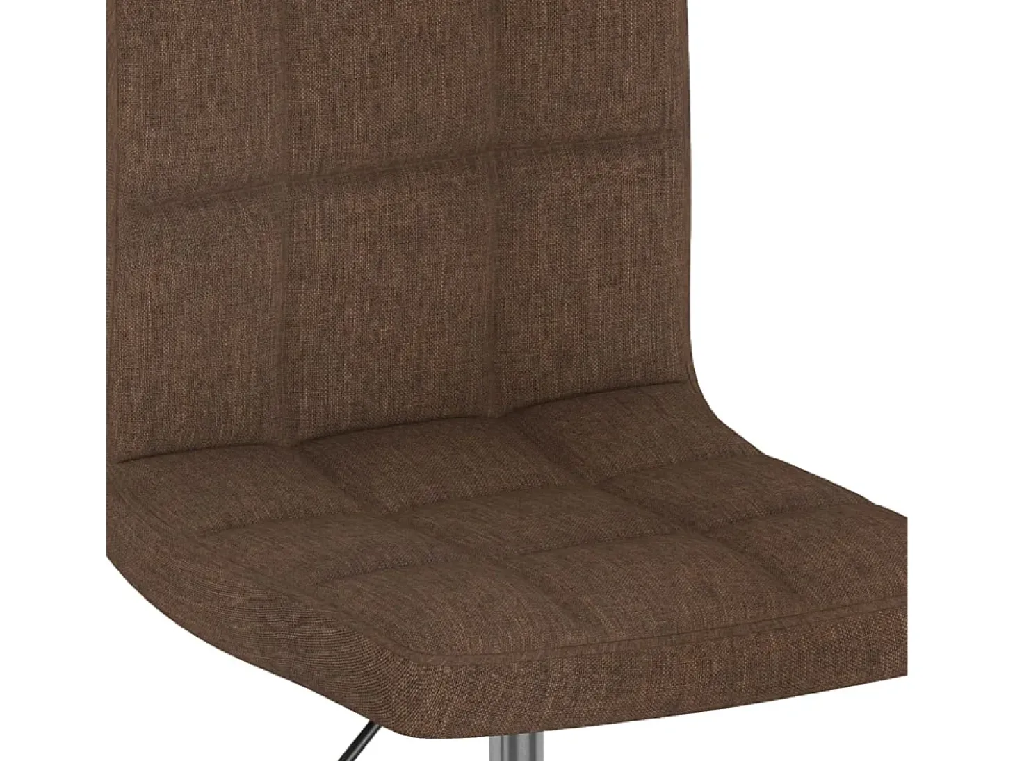 Sillas de comedor giratorias 6 unidades tela marrón