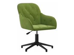 Sillas de comedor giratorias 2 unidades terciopelo verde claro