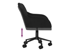 Sillas de comedor giratorias 2 unidades terciopelo negro