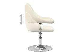 Sillas de comedor giratorias 4 unidades terciopelo color crema
