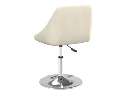 Sillas de comedor giratorias 4 unidades terciopelo color crema